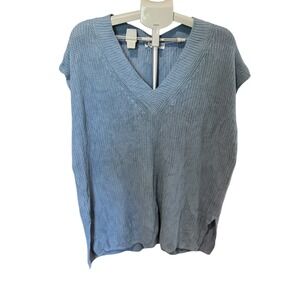 Cobblestone Living Gabby‎ Sky Blue Knit Sweater Vest, One Size, NWT
